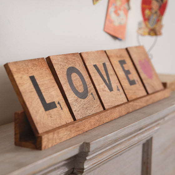 Love Tabletop Scrabble Sign