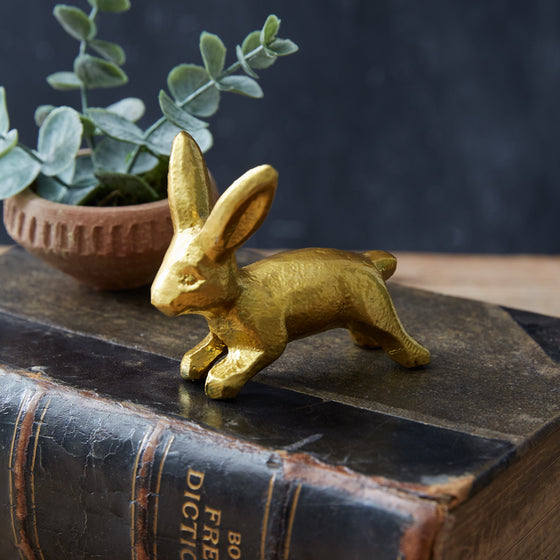 Golden Mini Bunny Figurines (Set of 4)