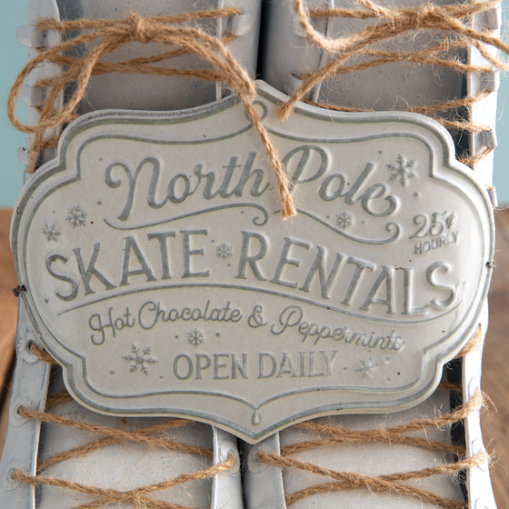 Decorative Ice Skate Rental Boots