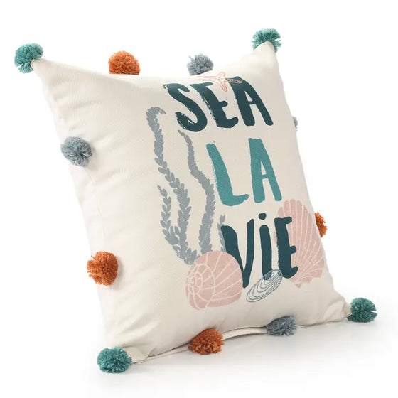 Sancia Coastal Polyester Throw Pillow