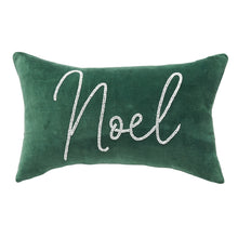  Christmas Noel Green Velvet Throw Pillow (Set of 2)