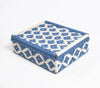 Madelyn Handwoven Recycled Cotton Box in Blue