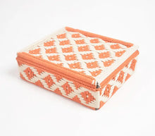  Copy of Madelyn Handwoven Recycled Cotton Box in Orange