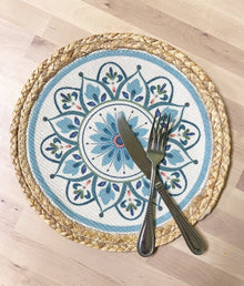  Copy of Lana Mandala Round Placemat in Green Floral