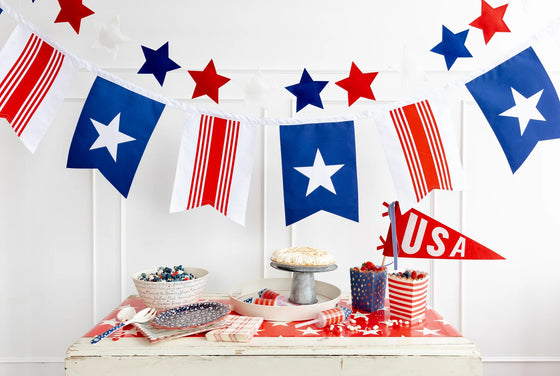 Americana Oversized Outdoor Fabric Flag Pennant Banner