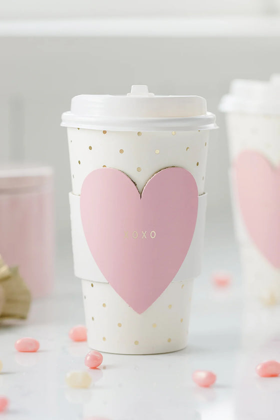 XOXO Heart Cozy To Go Cups (Set of 8)