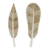 Tribal Print Wood Feathers (Set of 2)