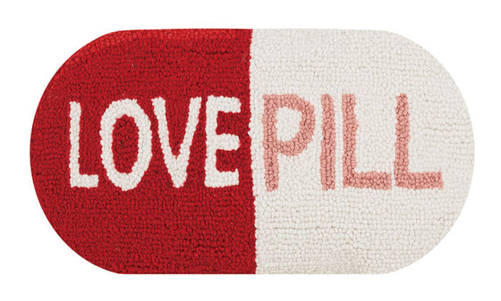 Love Pill Hook Throw Pillow (Set of 2)