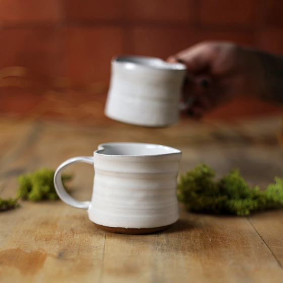 Heart Handmade Ceramic Mug (Set of 4)