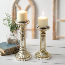  Grafton Mercury Glass Candle Holders (Set of 2)