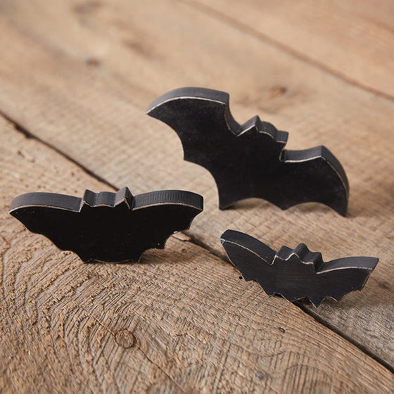 Set of Three Wood Tabletop Bats