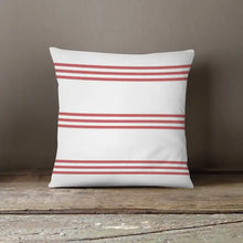  Red Striped Throw Pillow