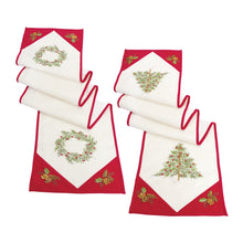  Tree and Wreath Table Runners (Set of 2)
