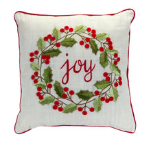  Joy and Holly Wreath Pillow