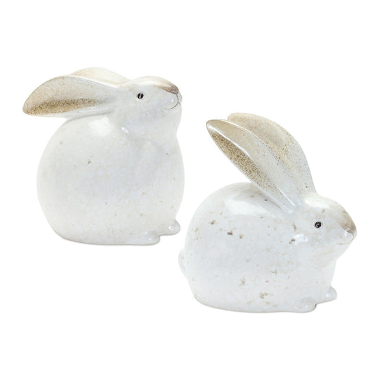 Terra Cotta White Bunny (Set of 4)