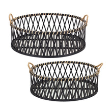  Bamboo Basket Trays (Set of 2)