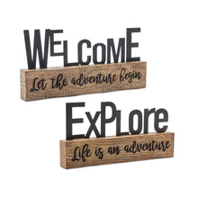  Explore and Welcome Sign (Set of 2)