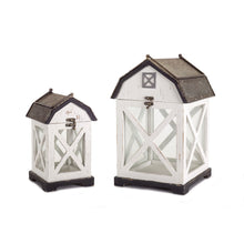  White Barn Lantern Set (Set of 2)