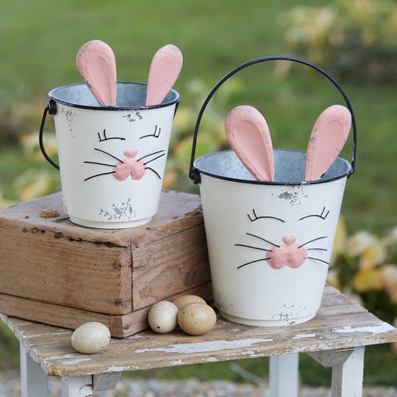 Two Bunny Buckets (Set of 2)