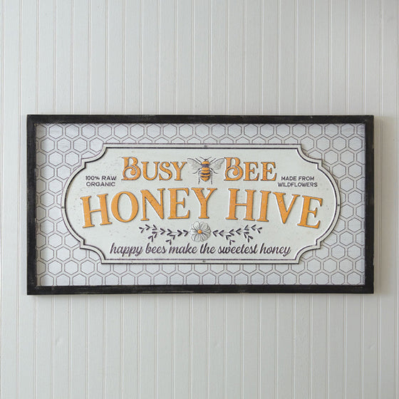 Busy Bee Honey Hive Wall Sign