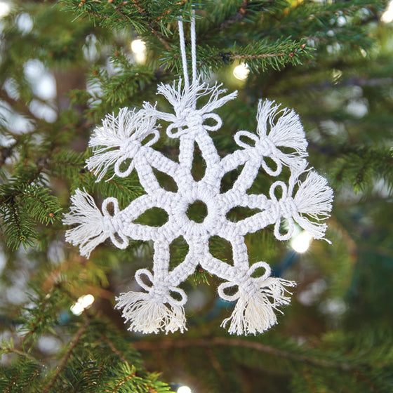 Macrame Snowflake Ornament - Box of 4