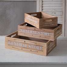  Robinson General Store Wood Crates (Set of 3)