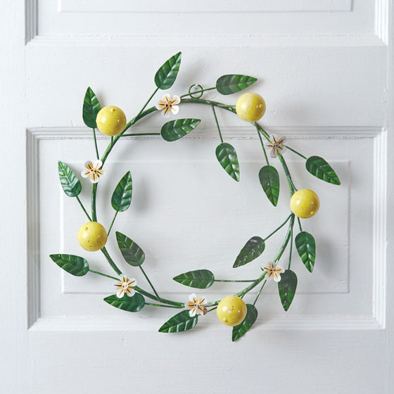 Lemon Small Metal Wreath
