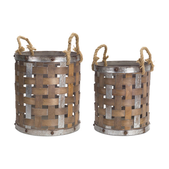 Harper Pails with Rope Handles (Set of 2)